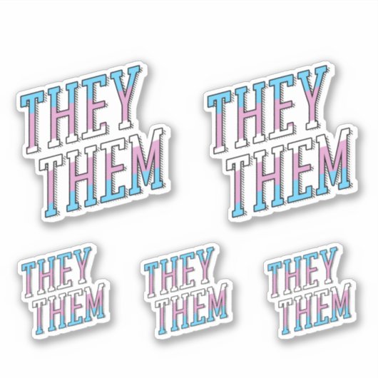Trans Pronouns sie Aufkleber (Vorderseite)