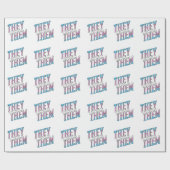 Trans Pronouns sie Geschenkpapier (Flach)