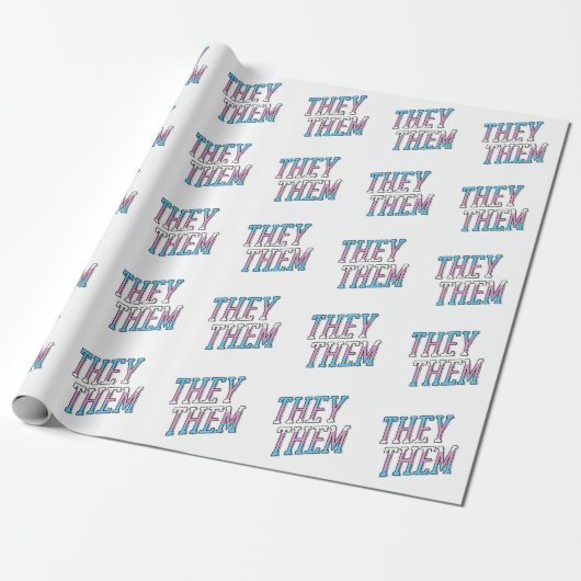 Trans Pronouns sie Geschenkpapier (Ungerollt)
