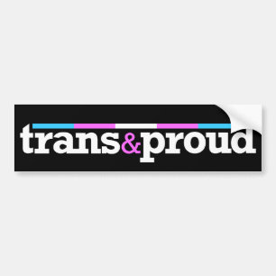 Trans&proud Autoaufkleber