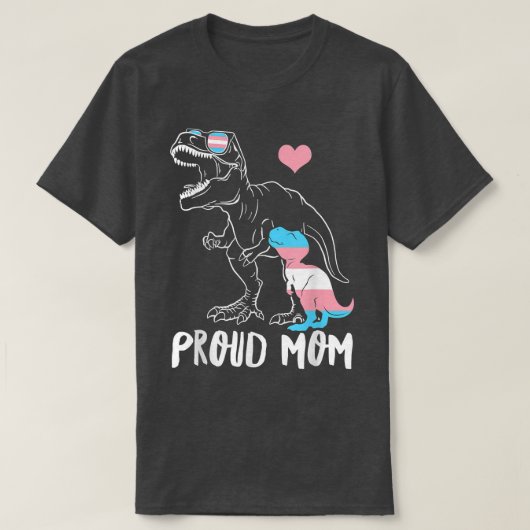 Trans Proud Mama Dinosaur Re Transgender Pride Mam T-Shirt (Design vorne)