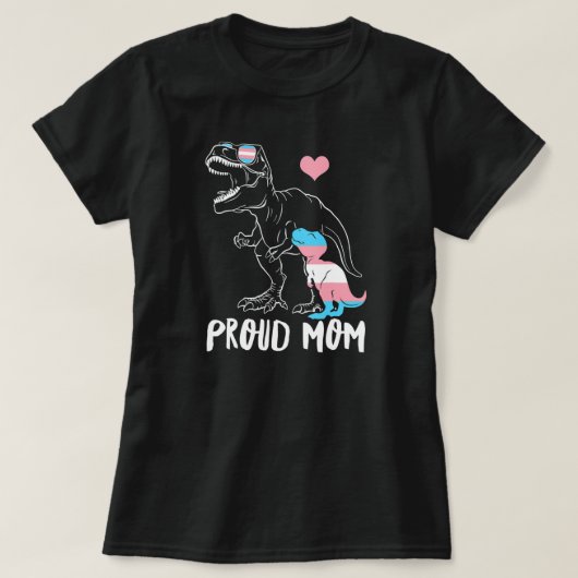 Trans Proud Mama Dinosaur Rex Transgender Pride T-Shirt (Design vorne)