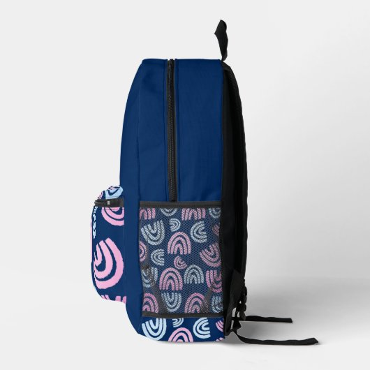 Trans Rainbows Blue Backpack Bedruckter Rucksack (Rechts)