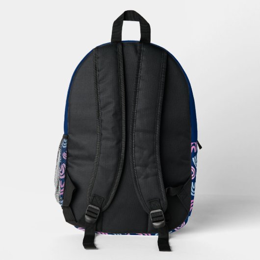 Trans Rainbows Blue Backpack Bedruckter Rucksack (Rückseite)