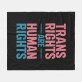 Trans Recht sind Menschenrechte Transgender-Stolz Fleecedecke (Vorderseite (Horizontal))