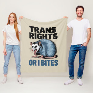 Trans Rechte Oder Ich Beiß Gay Lustig Lgbtq Stolz  Fleecedecke