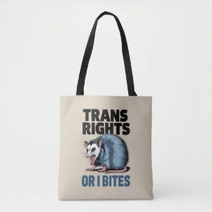 Trans Rechte Oder Ich Beiß Gay Lustig Lgbtq Stolz Tasche