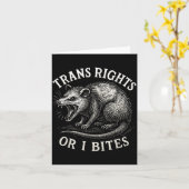 Trans-Rechte oder ich beiße Funny Transgender Ssum Karte (Gelbe Blume)
