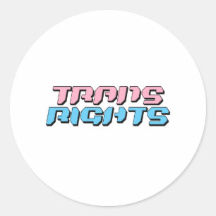 Trans-Rechte Runder Aufkleber