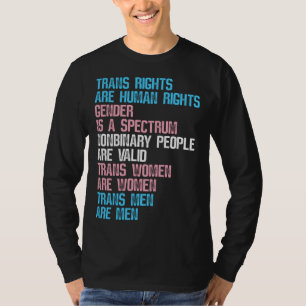 Trans-Rechte sind Menschenrechte Geschlecht ist ei T-Shirt