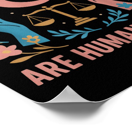 Trans-Rechte sind Menschenrechte LGBTQ Stolpertest Poster (Ecke)