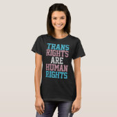Trans-Rechte sind Menschenrechte LGBTQ Transgender T-Shirt (Vorne ganz)