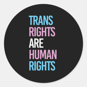 Trans-Rechte sind Menschenrechte - Trans-Farben Runder Aufkleber