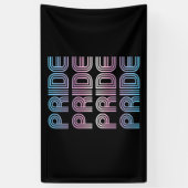 Trans Retro Pride Letters Banner (Vertikal)