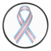 Trans ribbon with white background hockey puck (Vorderseite)