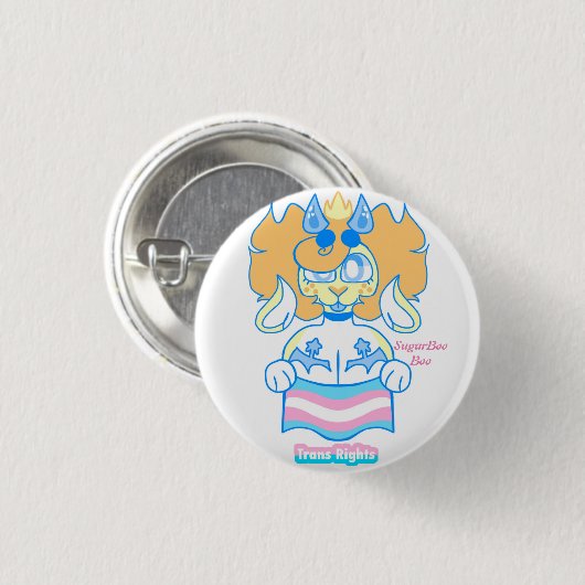 Trans Rights Abzeichen Button (Vorne & Hinten)
