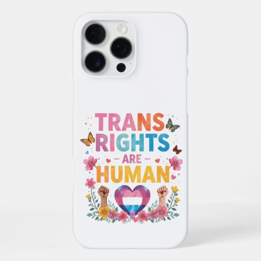 Trans Rights Are Human Rights Design iPhone Hülle (Rückseite)