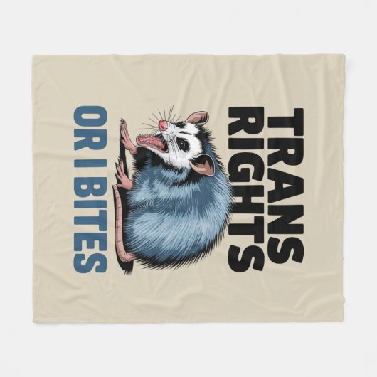 Trans Rights Oder ich möchte Gay Funny Lgbtq Pride Fleecedecke (Vorderseite (Horizontal))