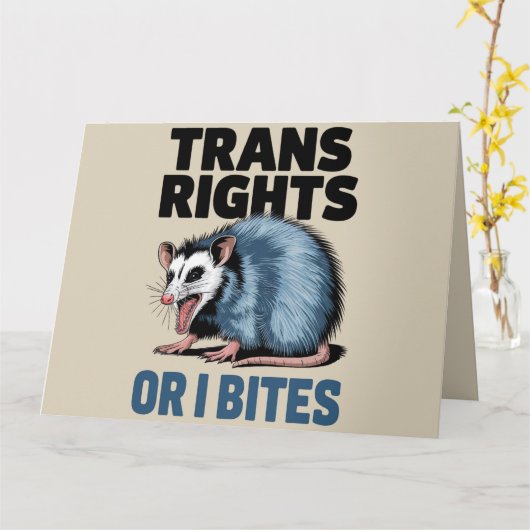 Trans Rights Oder ich möchte Gay Funny Lgbtq Pride Karte (Gelbe Blume)