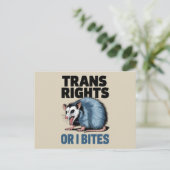 Trans Rights Oder ich möchte Gay Funny Lgbtq Pride Postkarte (Stehend Vorderseite)