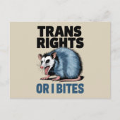 Trans Rights Oder ich möchte Gay Funny Lgbtq Pride Postkarte (Vorderseite)