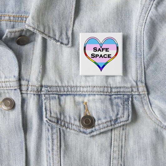 Trans Safe Space Heart Button (Beispiel)