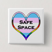 Trans Safe Space Heart Button (Vorderseite)