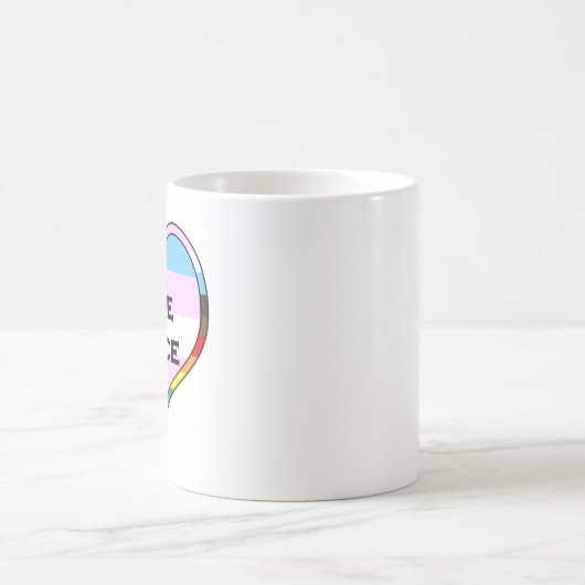 Trans Safe Space Heart Kaffeetasse (Mittel)