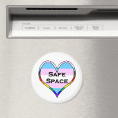 Trans Safe Space Heart Magnet (In Situ (Geschirrspüler))