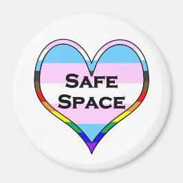 Trans Safe Space Heart Magnet