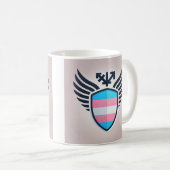 Trans Schild Tasse. Kaffeetasse (VorderseiteRechts)