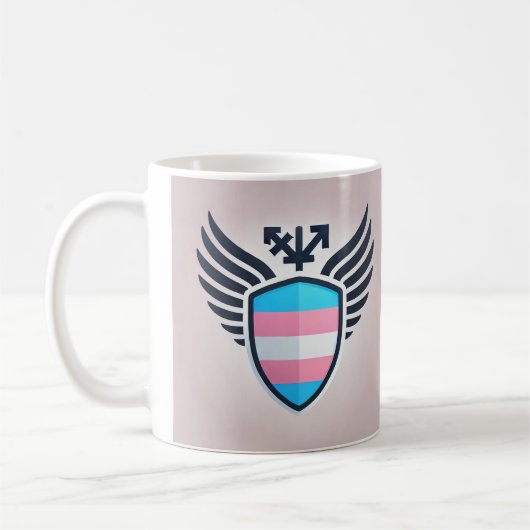 Trans Schild Tasse. Kaffeetasse (Links)