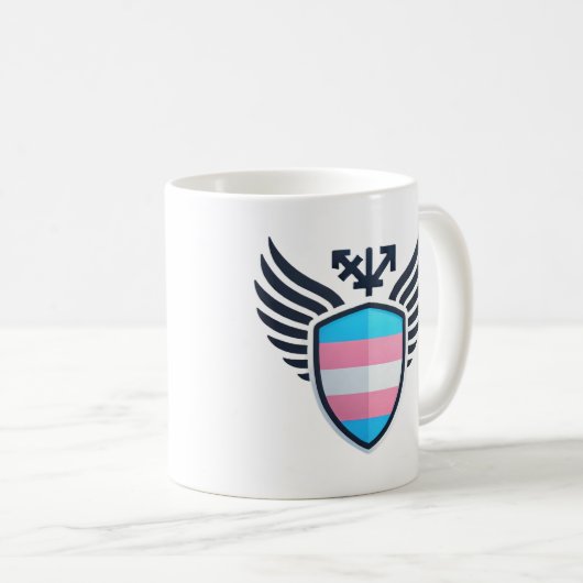 Trans Shield-Tasse Kaffeetasse (VorderseiteRechts)