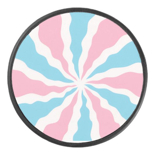 trans Spiraldesign Hockeypuck Eishockey Puck (Vorderseite)
