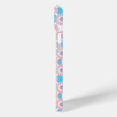 Trans-Stolz-Blume / Blauspiegelmuster Ca Case-Mate iPhone Hülle (Rückseite / Links)