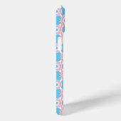 Trans-Stolz-Blume / Blauspiegelmuster Ca Case-Mate iPhone Hülle (Rückseite / Rechts)