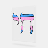 Trans-Stolz-Flagge Chai Acrylschild (Winkel)
