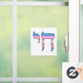 Trans-Stolz-Flagge Chai Fensteraufkleber (Zuhause)