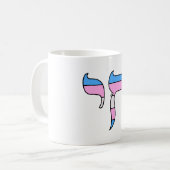 Trans-Stolz-Flagge Chai Kaffeetasse (Vorderseite Links)