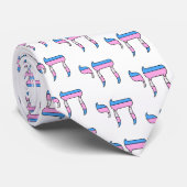 Trans-Stolz-Flagge Chai Krawatte (Gerollt)
