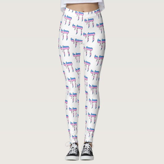 Trans-Stolz-Flagge Chai Leggings (Vorderseite)