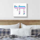 Trans-Stolz-Flagge Chai Leinwanddruck (Insitu (Schlafzimmer))