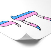 Trans-Stolz-Flagge Chai Poster (Ecke)