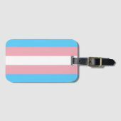 Trans Stolz Flagge Gepäckanhänger (Vorderseite (Horizontal))