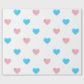 Trans Stolz Große Herzen Geschenkpapier (Flach)