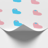 Trans Stolz Große Herzen Geschenkpapier (Ecke)