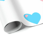 Trans Stolz Große Herzen Geschenkpapier (Rolleneckpunkt)