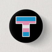 Trans Stolz Hauptstadt T Button (Vorderseite)