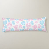 Trans-Stolz-Pastell-Regenbogen-Body-Pillow Seitenschläferkissen (Rückseite)