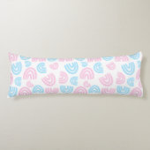 Trans-Stolz-Pastell-Regenbogen-Body-Pillow Seitenschläferkissen (Vorderseite)